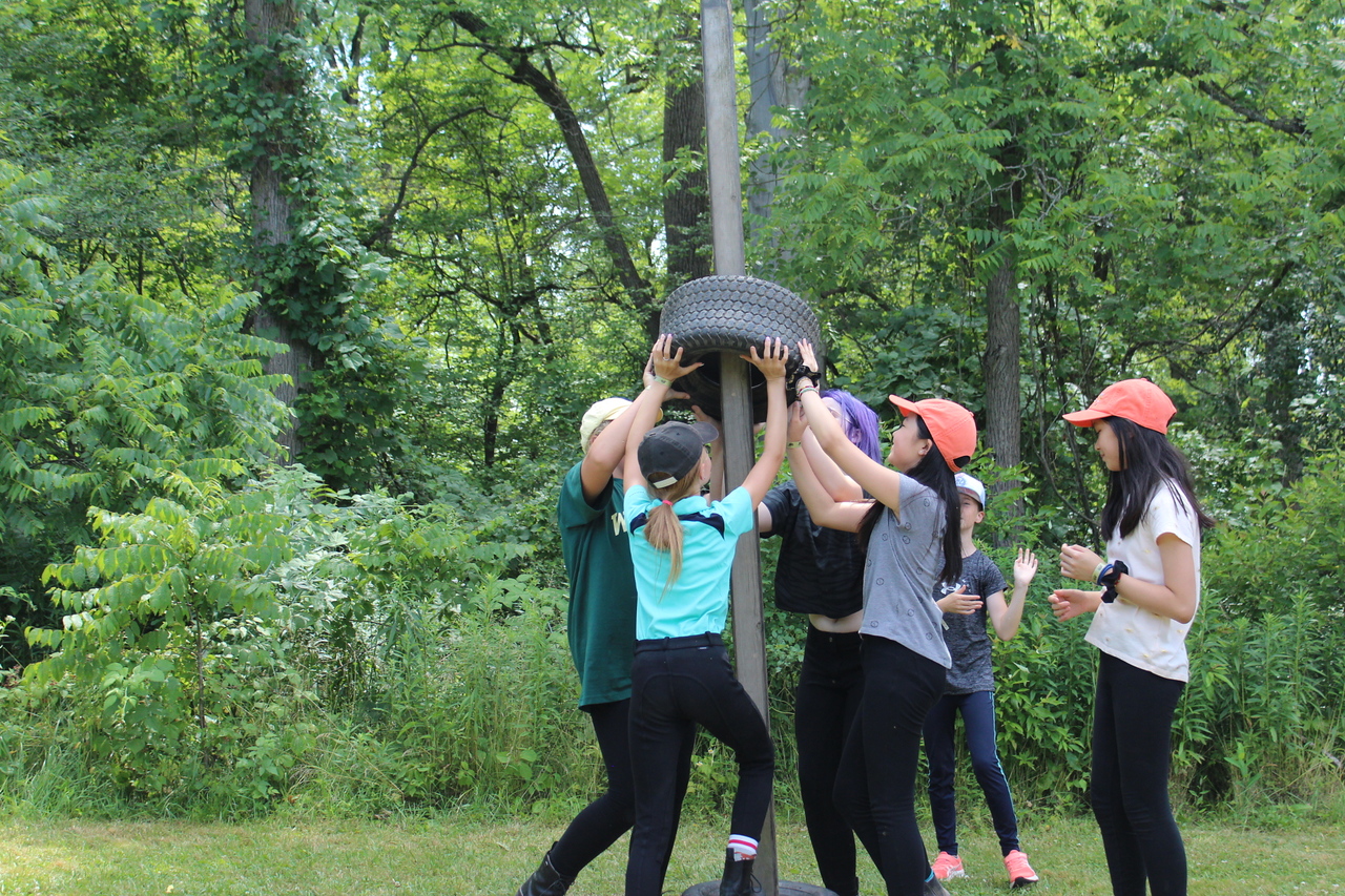 Fun at camp learning team work
